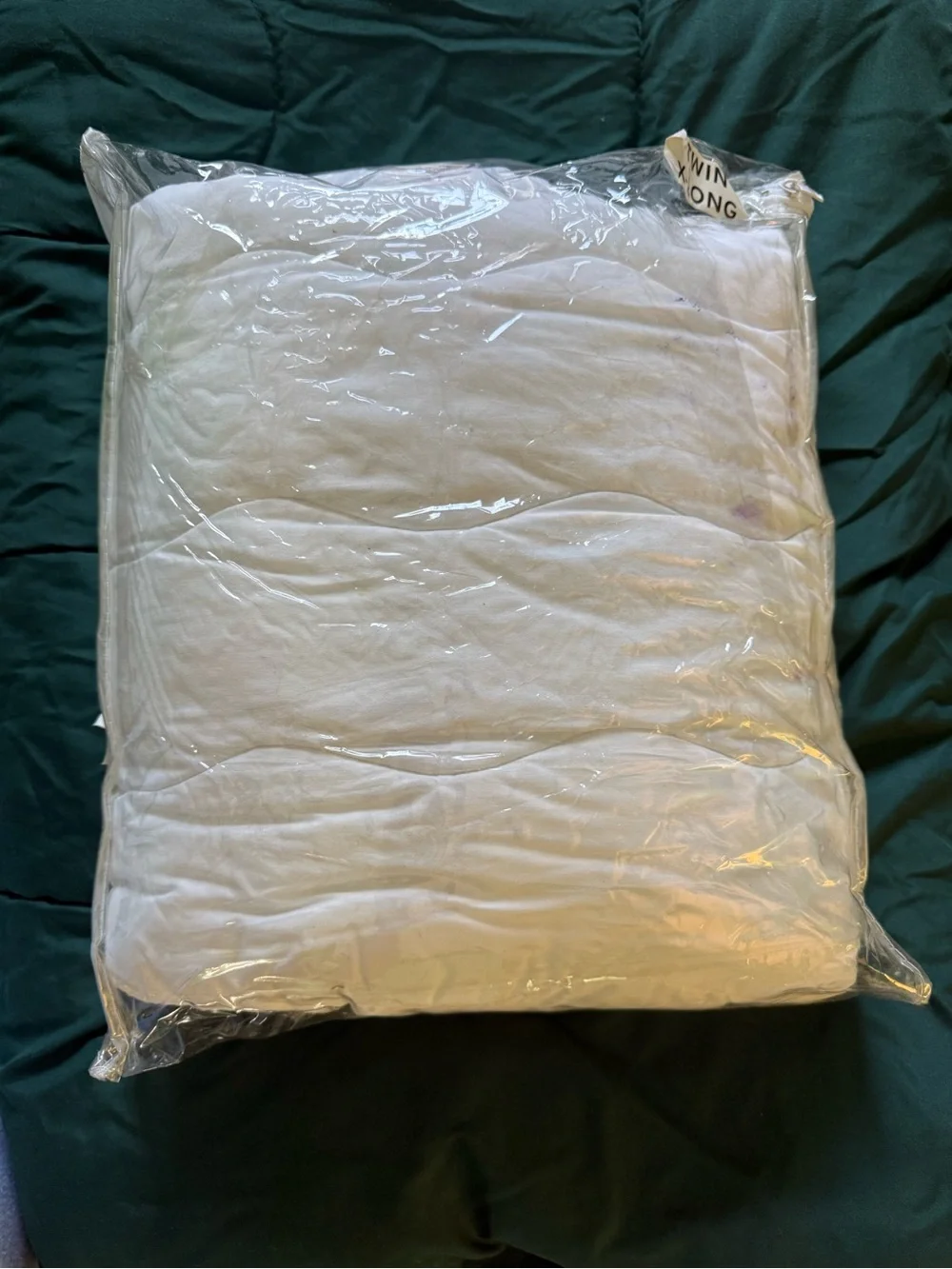 Forest Green XL Twin Comforter with Twin XL Mattress Cover